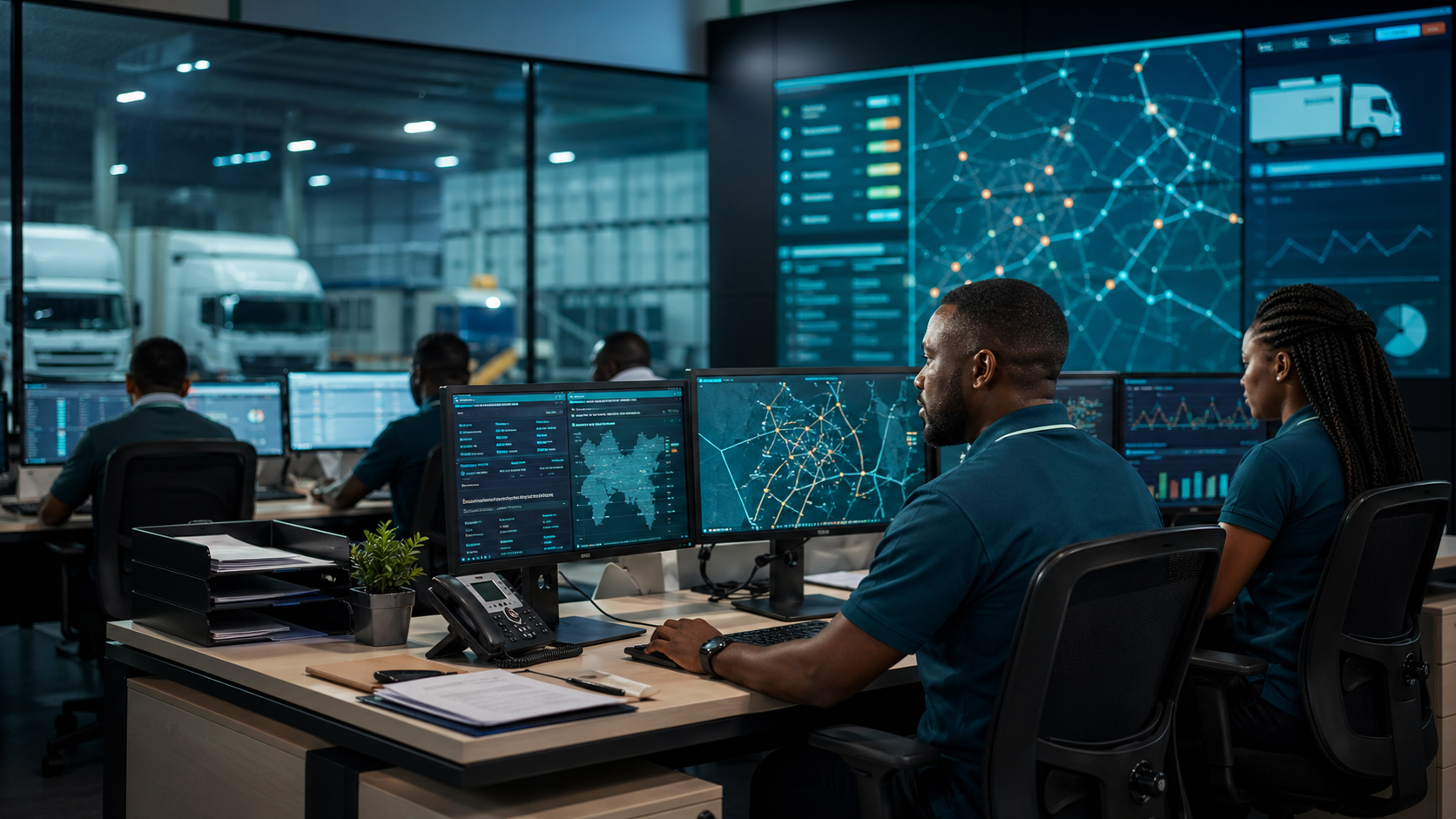 Logistics operations dashboard and delivery coordination